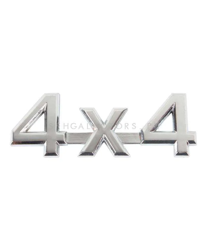 4x4 Chrome Mono - Emblem | Decal | Monogram | Logo