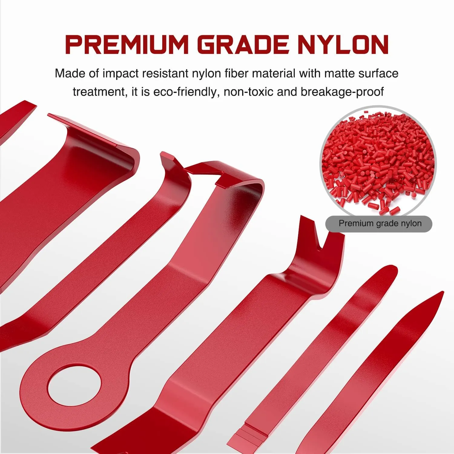 8 Pcs Auto Trim Removal Tool Set Red