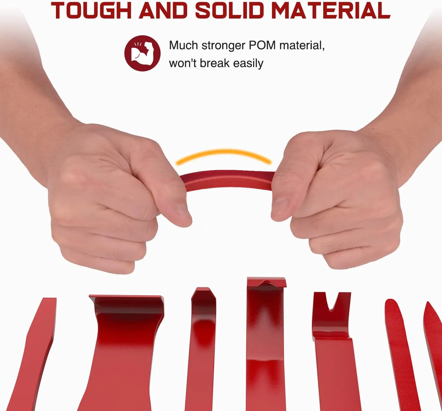 8 Pcs Auto Trim Removal Tool Set Red
