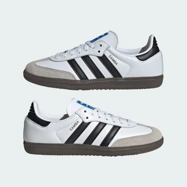 Adidas Kid's Samba OG Shoes - Cloud White / Core Black / Gum