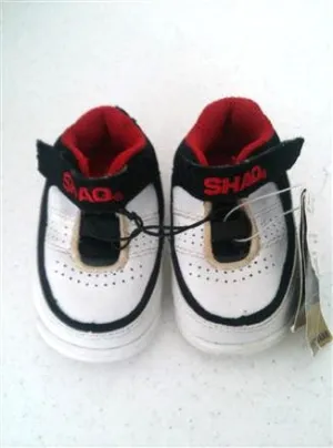 Baby Shaq White High-Top Sneakers- Size 1