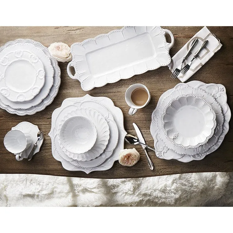 Bella Bianca Beaded Canape Plate