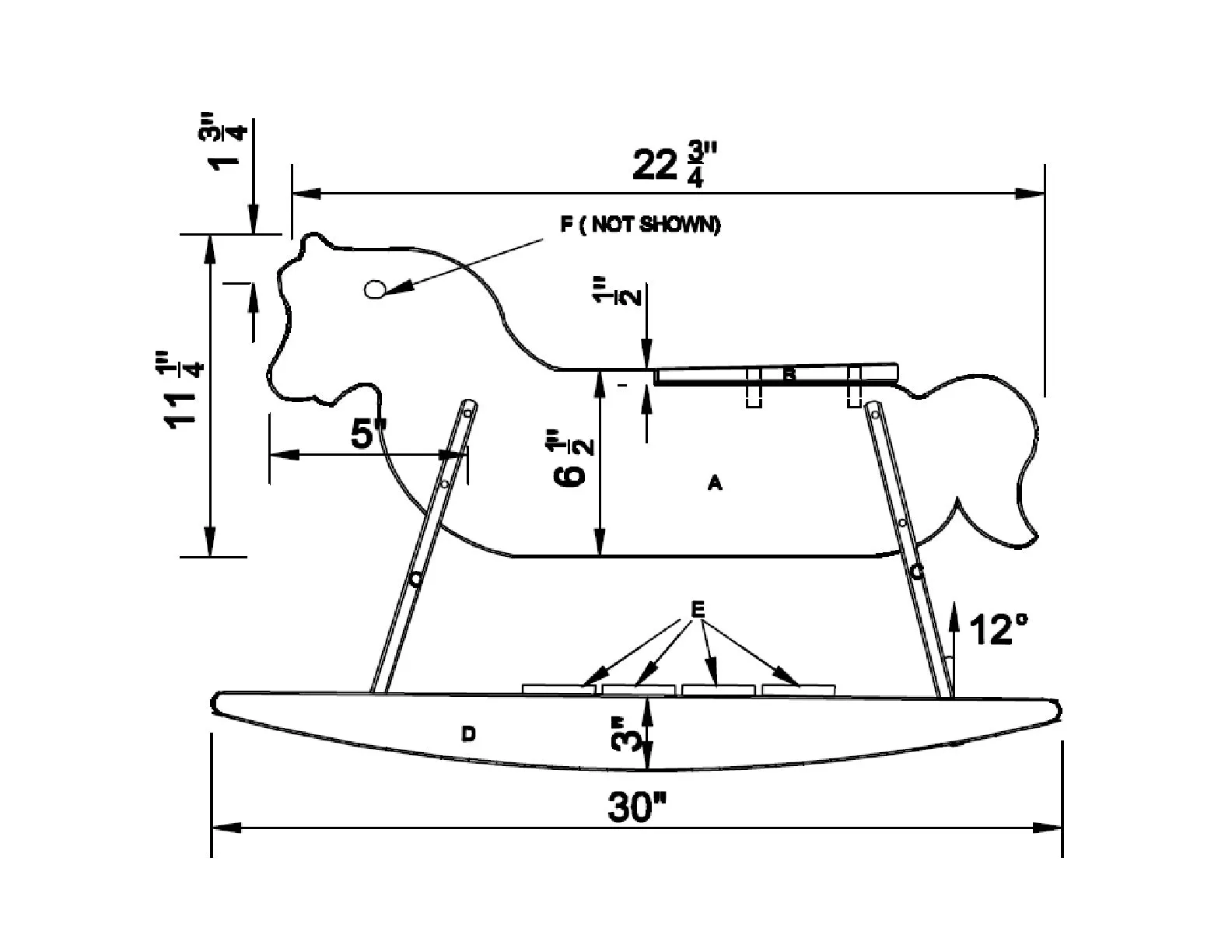 Best Rocking Horse Plans - DIY Playroom Baby Rocker Toddler Kids Riding Toy