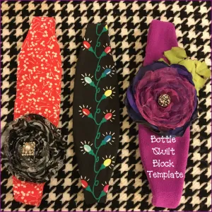 Bottle Quilt Block/Headband Templates