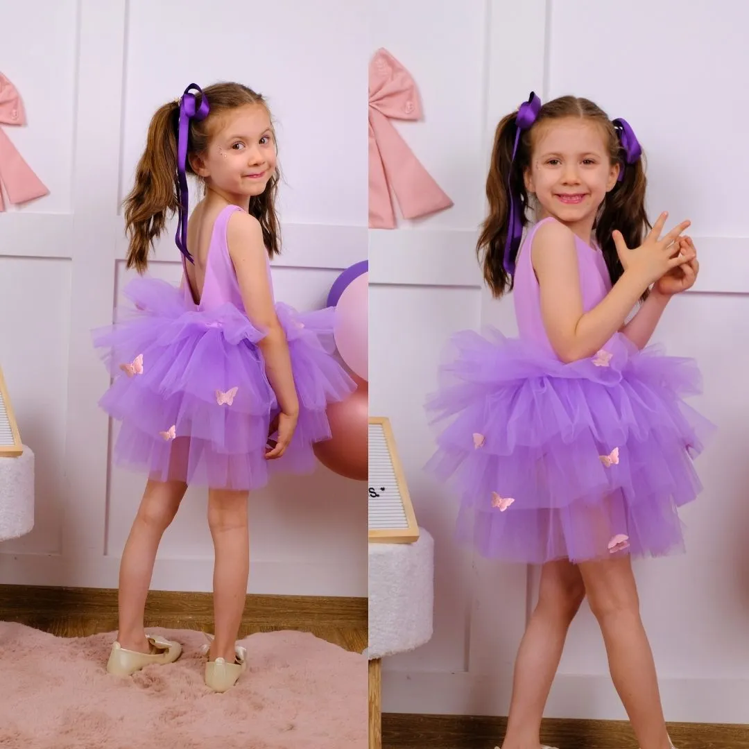 Butterfly detailed lilac ballerina tutu