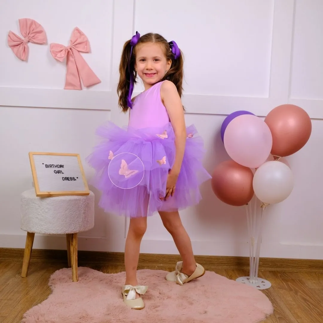 Butterfly detailed lilac ballerina tutu