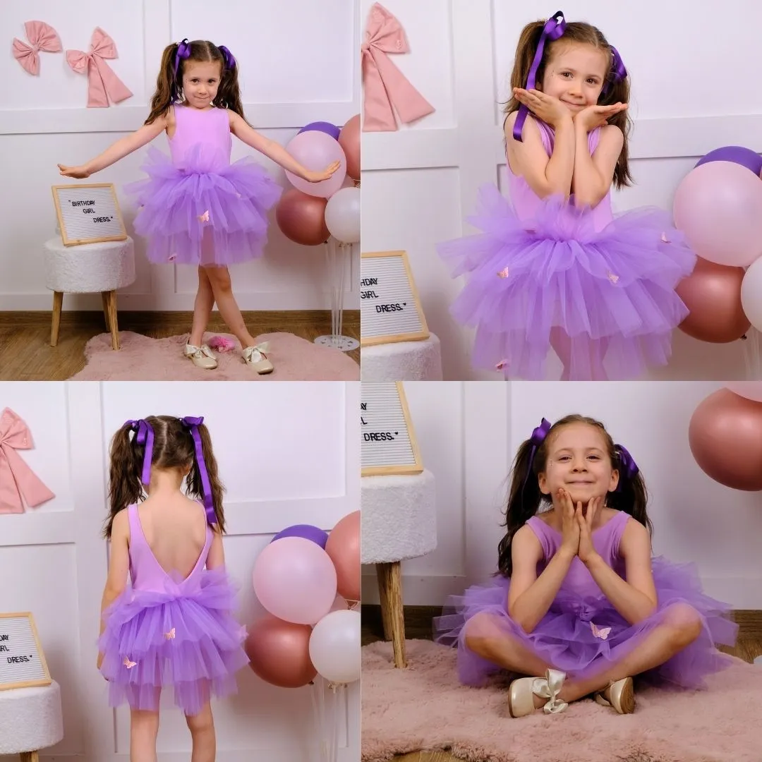 Butterfly detailed lilac ballerina tutu