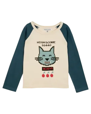 Cat Bicolor T-Shirt in Sapin