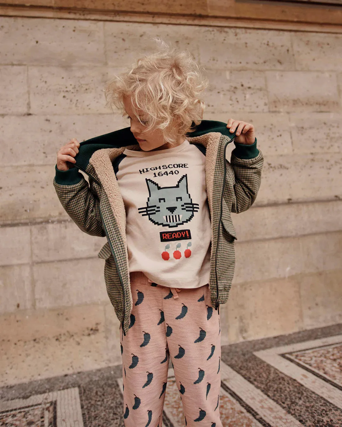 Cat Bicolor T-Shirt in Sapin