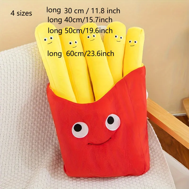 Deliciously Soft French Fries Plush Pillow - The Perfect Funny Food Gift! Christmas、Halloween、Thanksgiving Day