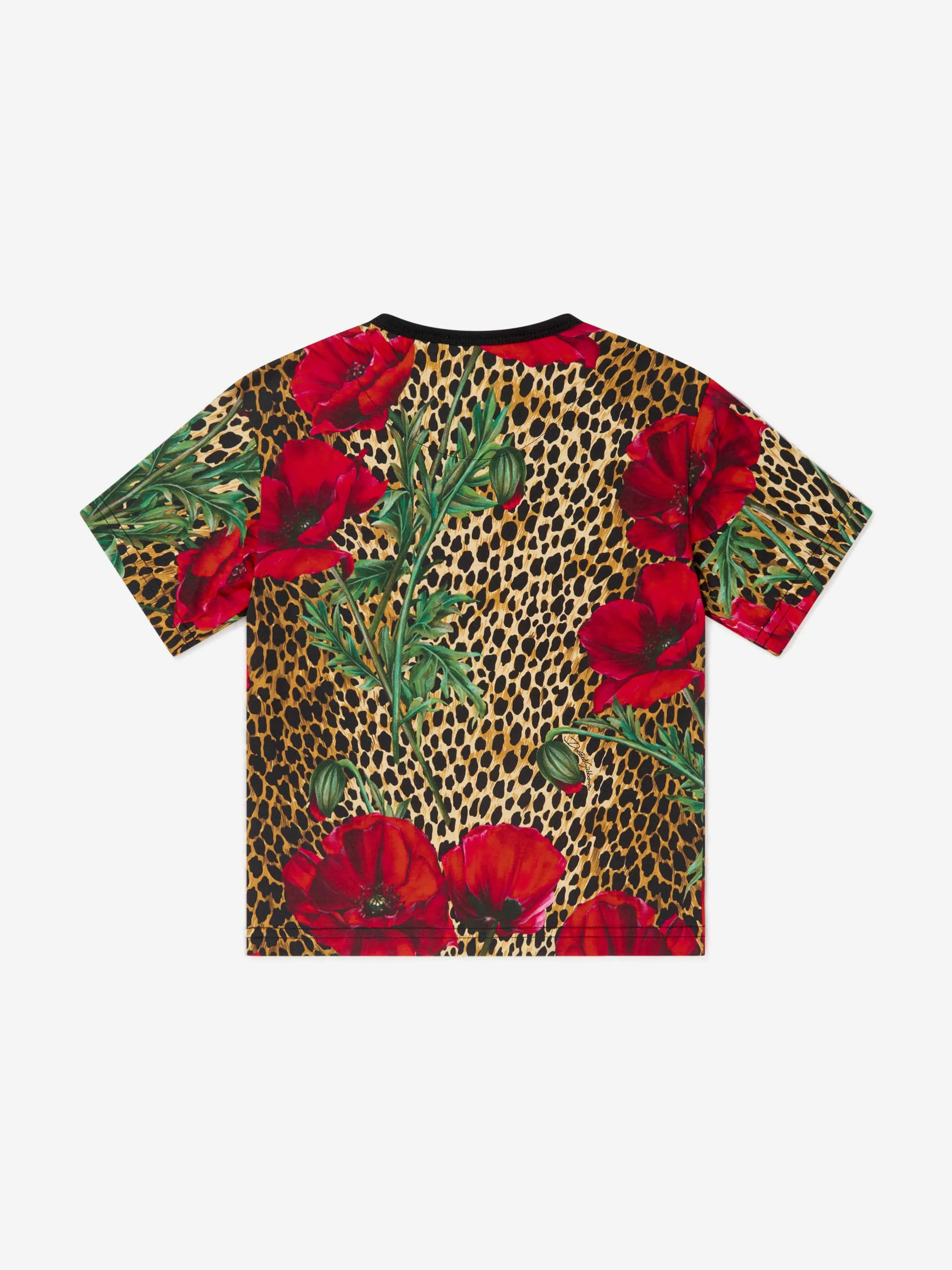 Dolce & Gabbana Kids Ocelot And Poppy T-Shirt