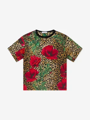 Dolce & Gabbana Kids Ocelot And Poppy T-Shirt