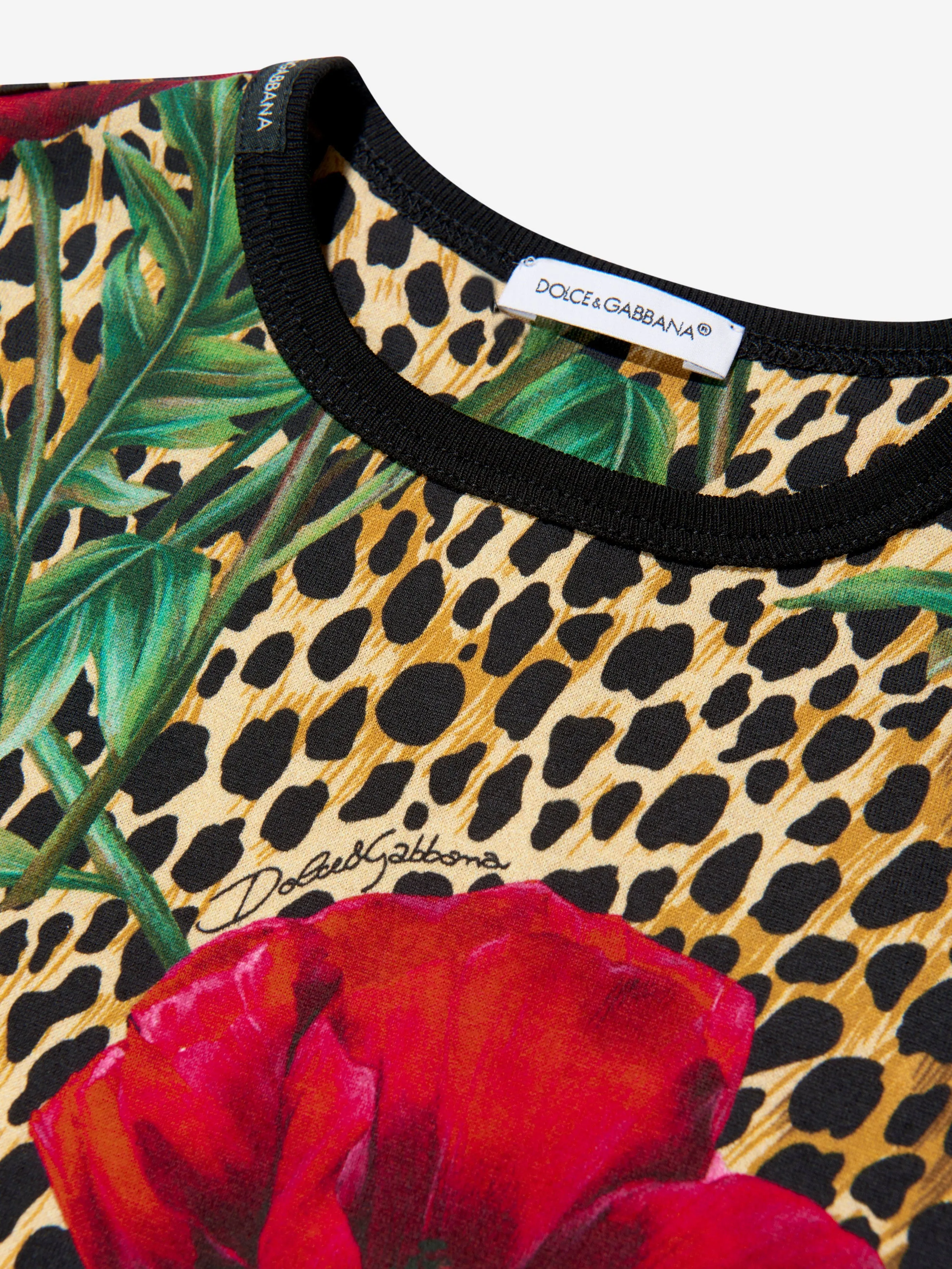 Dolce & Gabbana Kids Ocelot And Poppy T-Shirt
