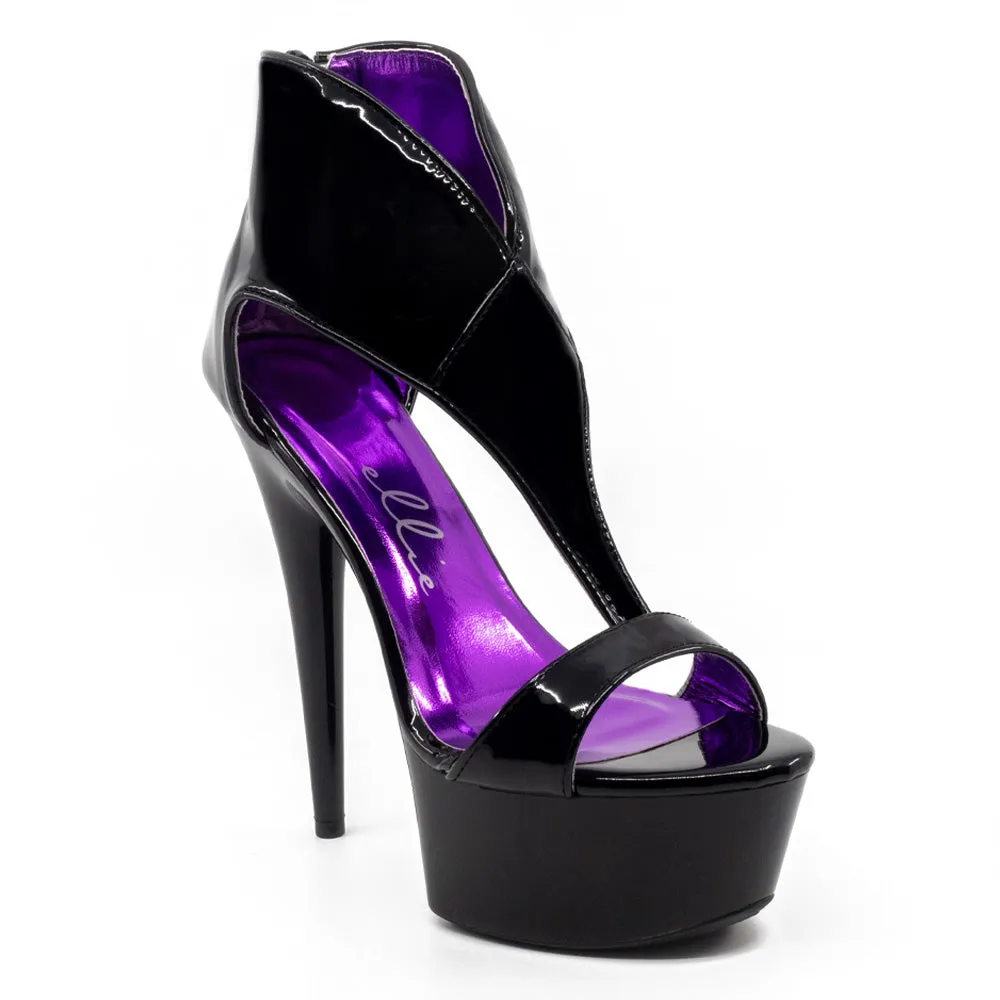 Ellie Shoes Wonder 6" Stiletto Low Vamp Ankle Platform Sandal