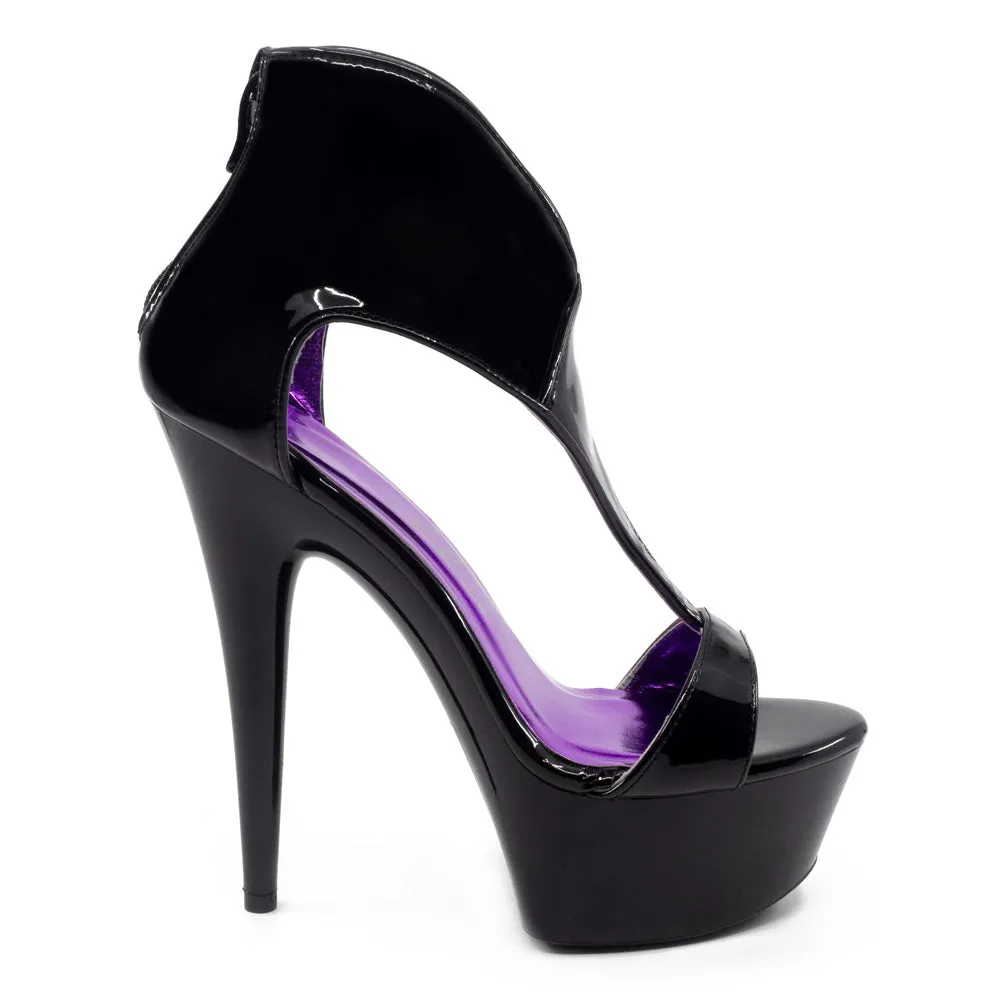Ellie Shoes Wonder 6" Stiletto Low Vamp Ankle Platform Sandal