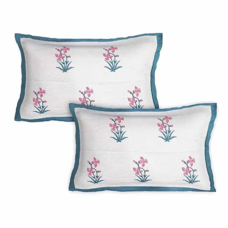 Ethnic Lakeerein Printed Bedsheet - Blue