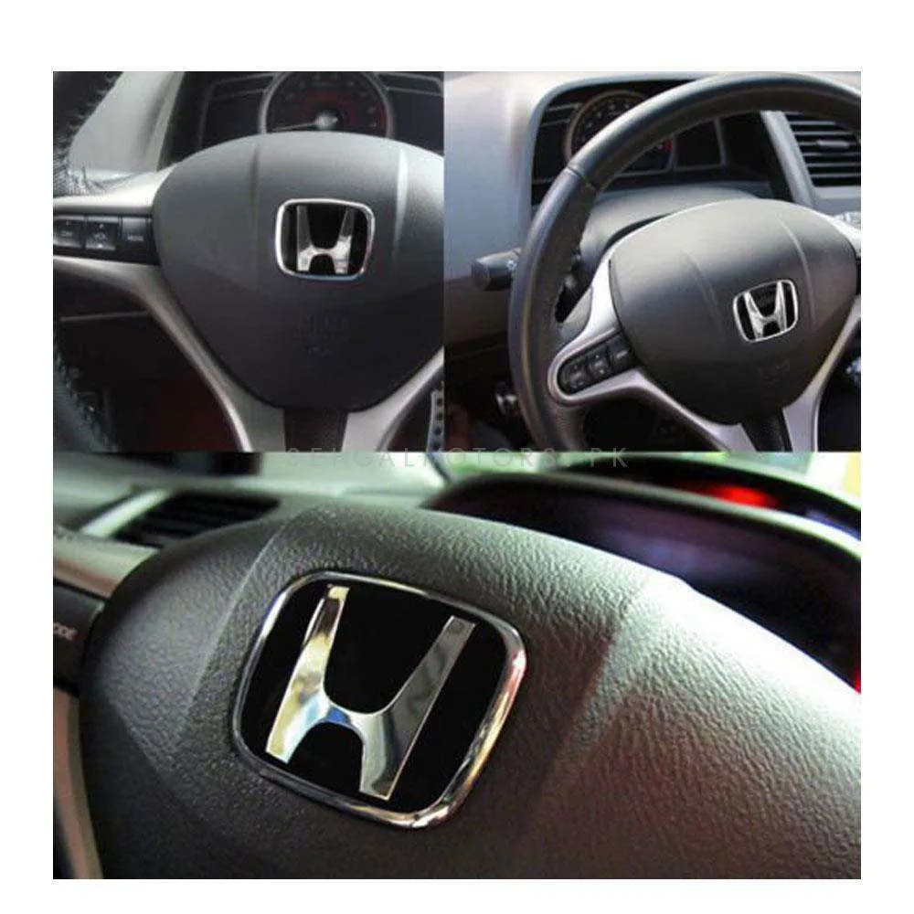 Honda Black Color Mugen Steering Logo - Emblem | Decal | Monogram | Logo