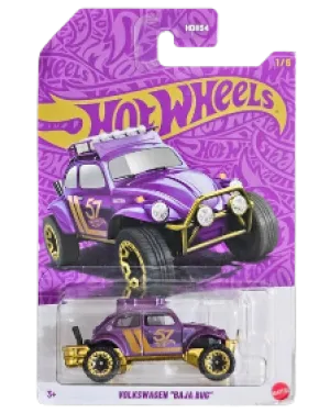 Hot Wheels 57th Anniversary Pearl & Chrome 2024 'Volkswagen Baja Bug' Diecast Car