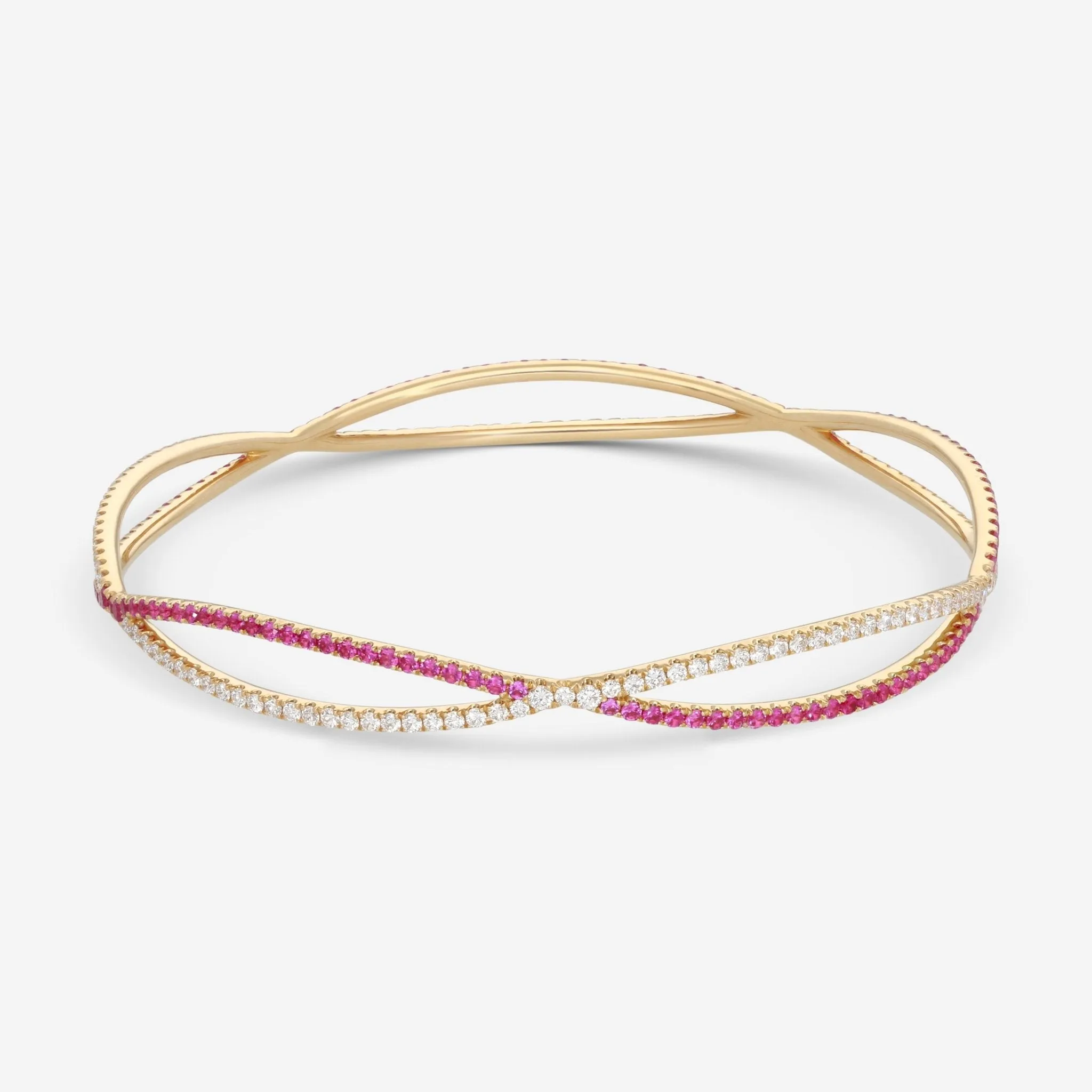Kwiat Fidelity 18K Yellow Gold Diamond & Ruby Bangle Bracelet  15503-0-DIARUB-18KY