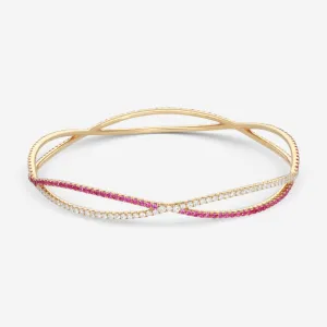 Kwiat Fidelity 18K Yellow Gold Diamond & Ruby Bangle Bracelet  15503-0-DIARUB-18KY