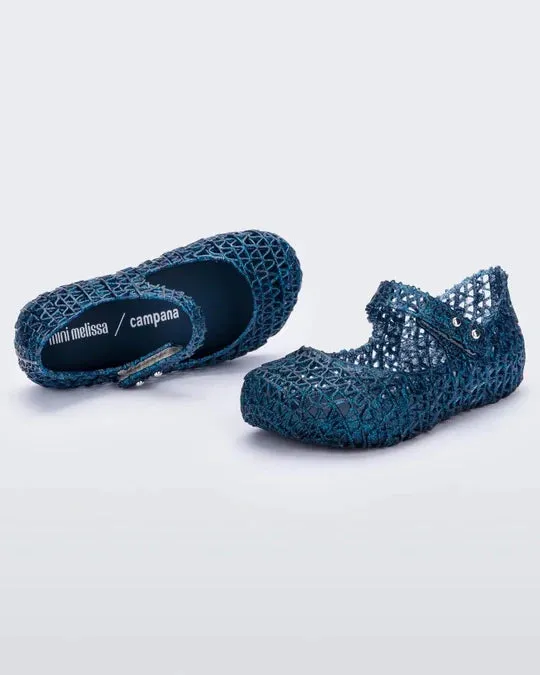 Mini Melissa Campana Papel Glitter Blue