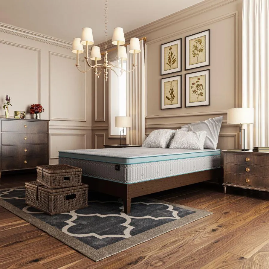 Mint Green Foam Hybrid Spring King Mattress