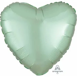 Mint Green Heart Satin Balloon - 18 Inches