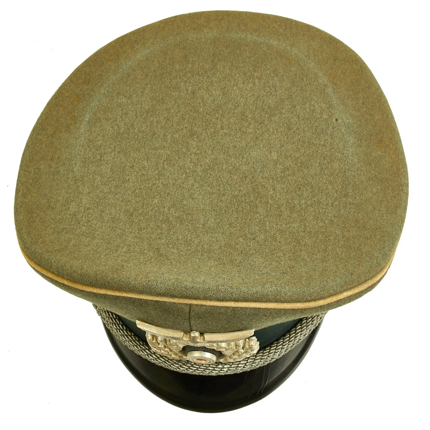 Original German WWII Army Heer Infantry Officers Schirmmütze Visor Crush Cap