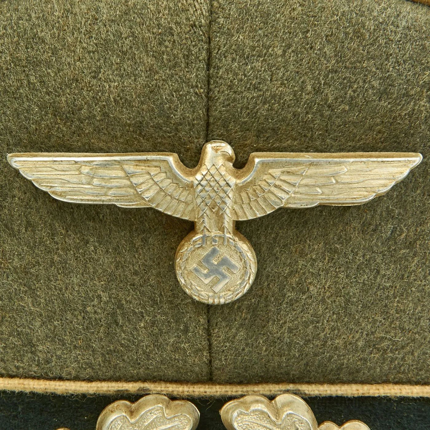 Original German WWII Army Heer Infantry Officers Schirmmütze Visor Crush Cap