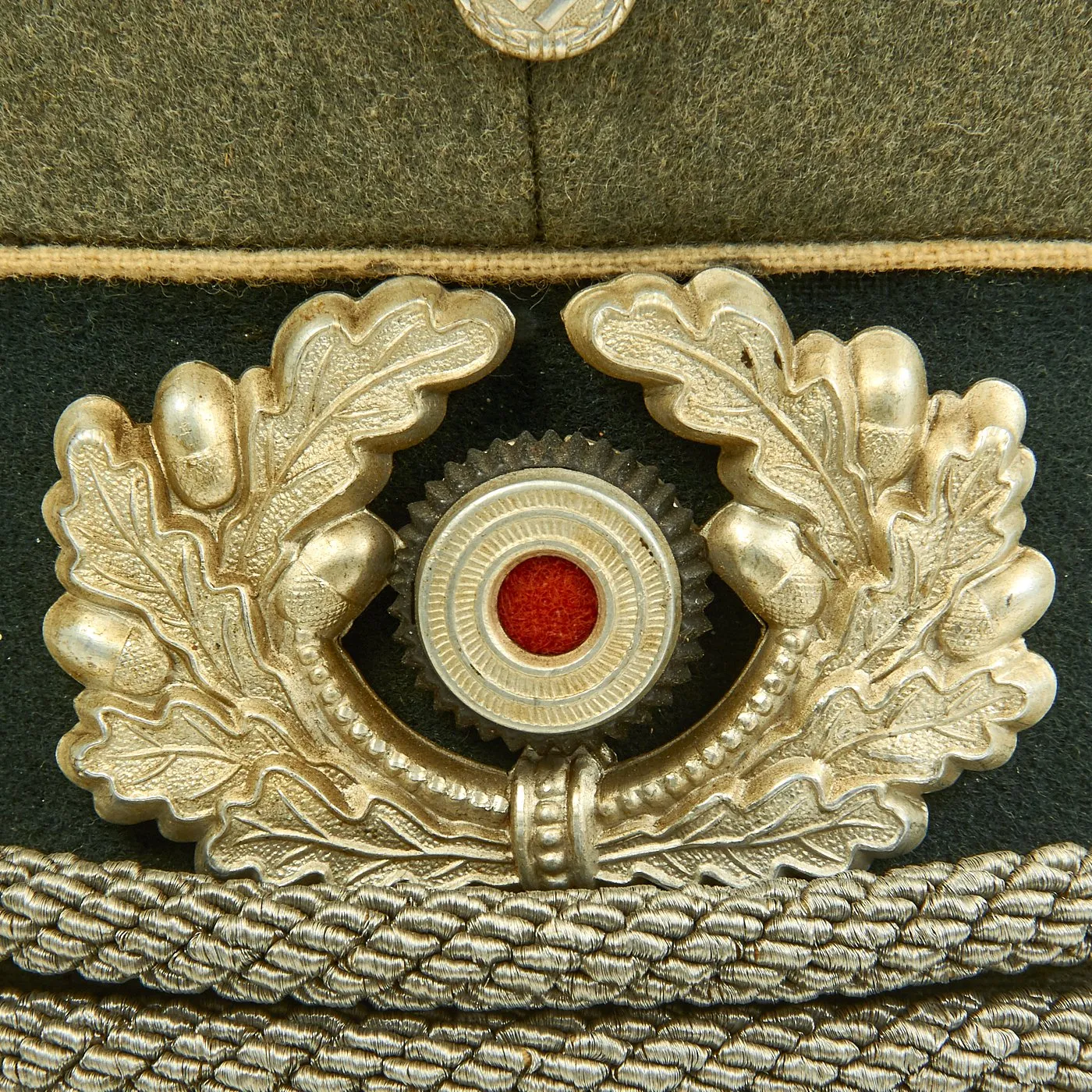 Original German WWII Army Heer Infantry Officers Schirmmütze Visor Crush Cap