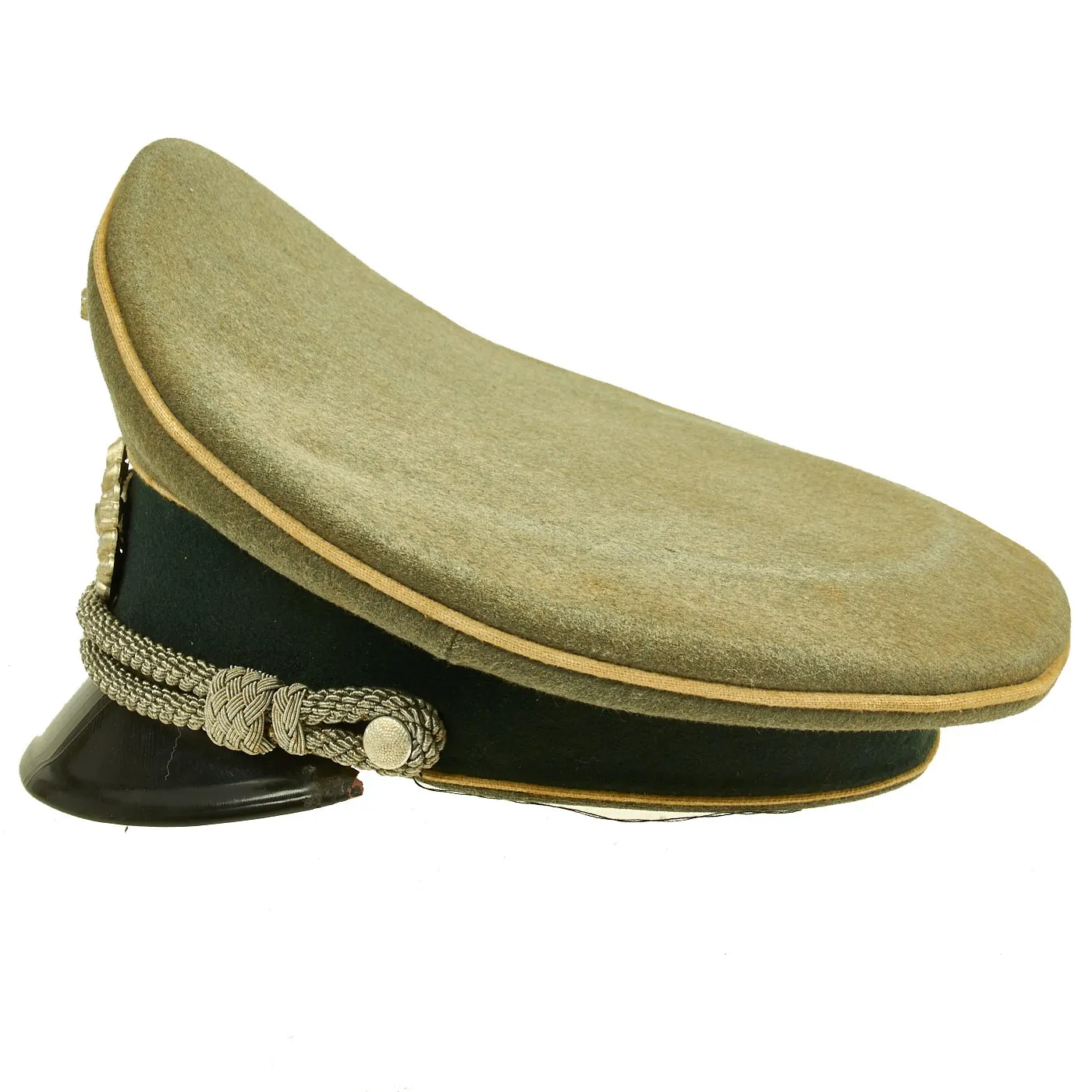 Original German WWII Army Heer Infantry Officers Schirmmütze Visor Crush Cap