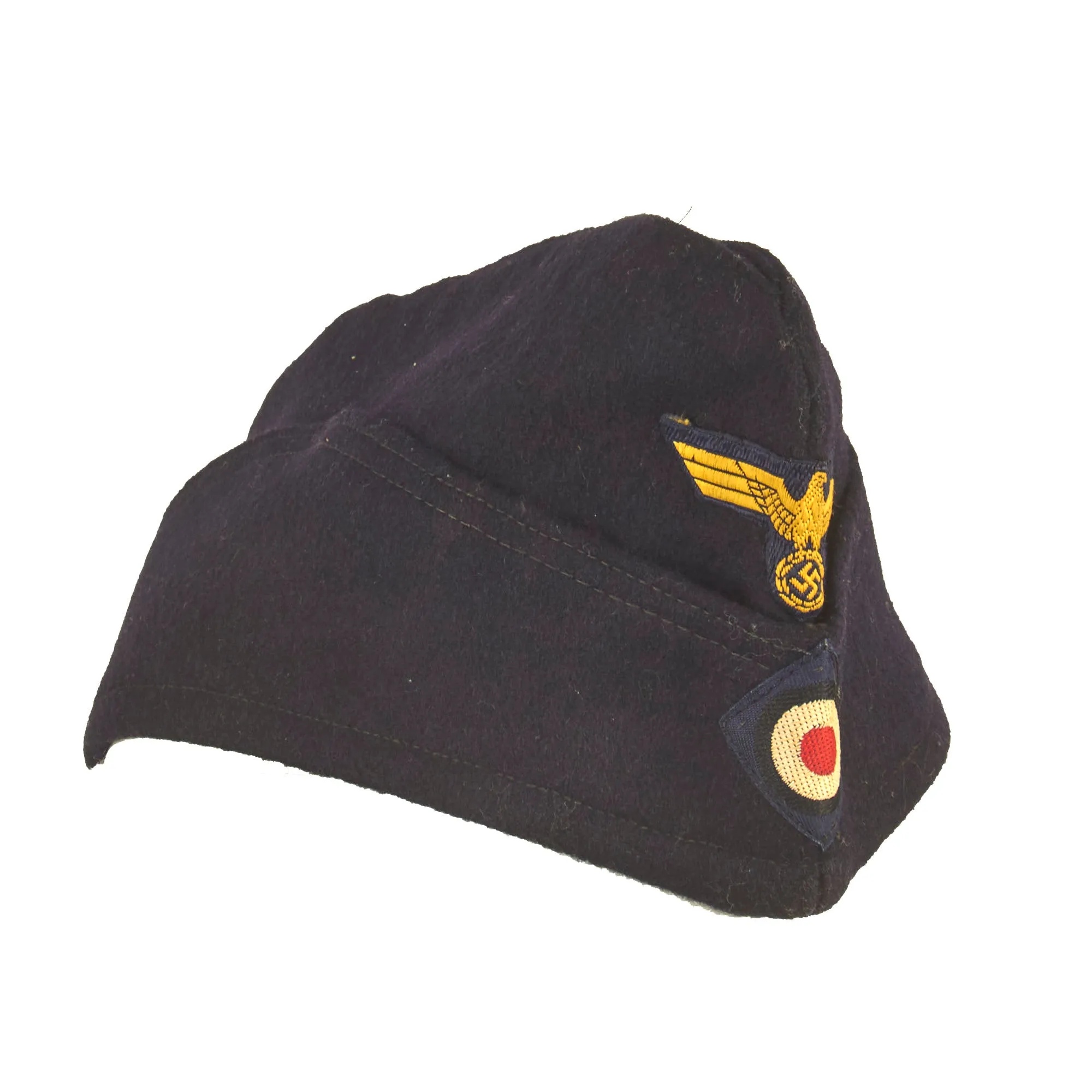 Original German WWII French-made Kriegsmarine Navy 59cm NCO M38 Overseas Cap - Schiffchen