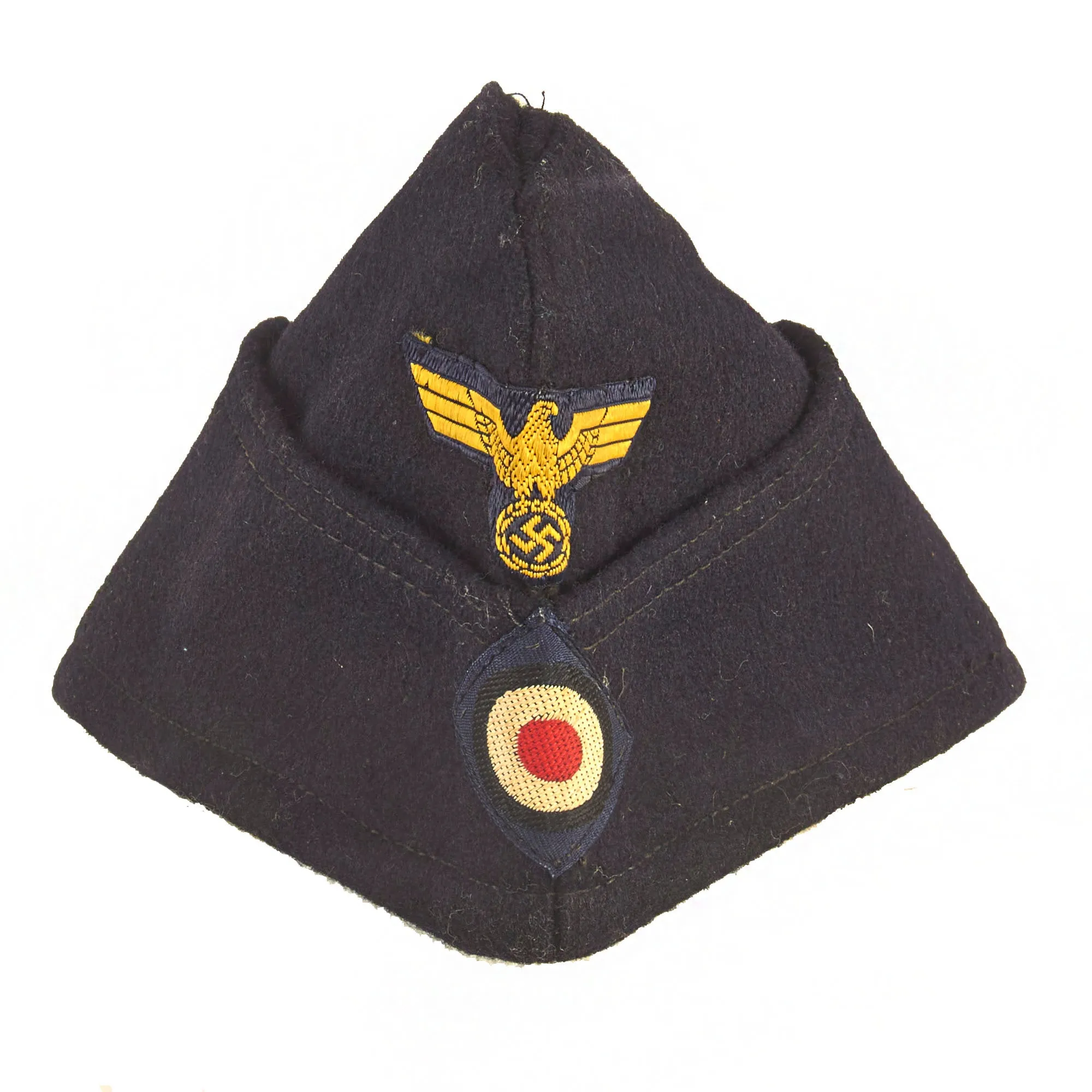 Original German WWII French-made Kriegsmarine Navy 59cm NCO M38 Overseas Cap - Schiffchen