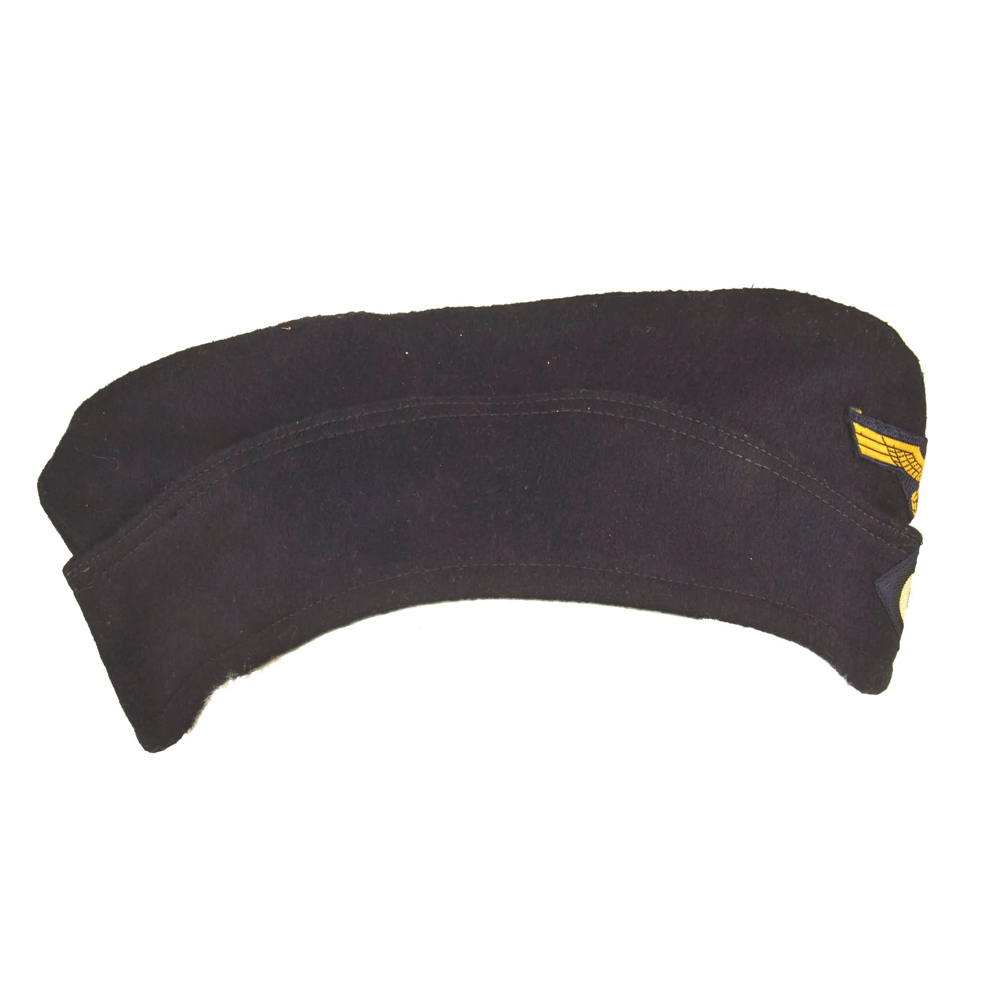 Original German WWII French-made Kriegsmarine Navy 59cm NCO M38 Overseas Cap - Schiffchen