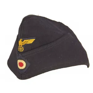 Original German WWII French-made Kriegsmarine Navy 59cm NCO M38 Overseas Cap - Schiffchen