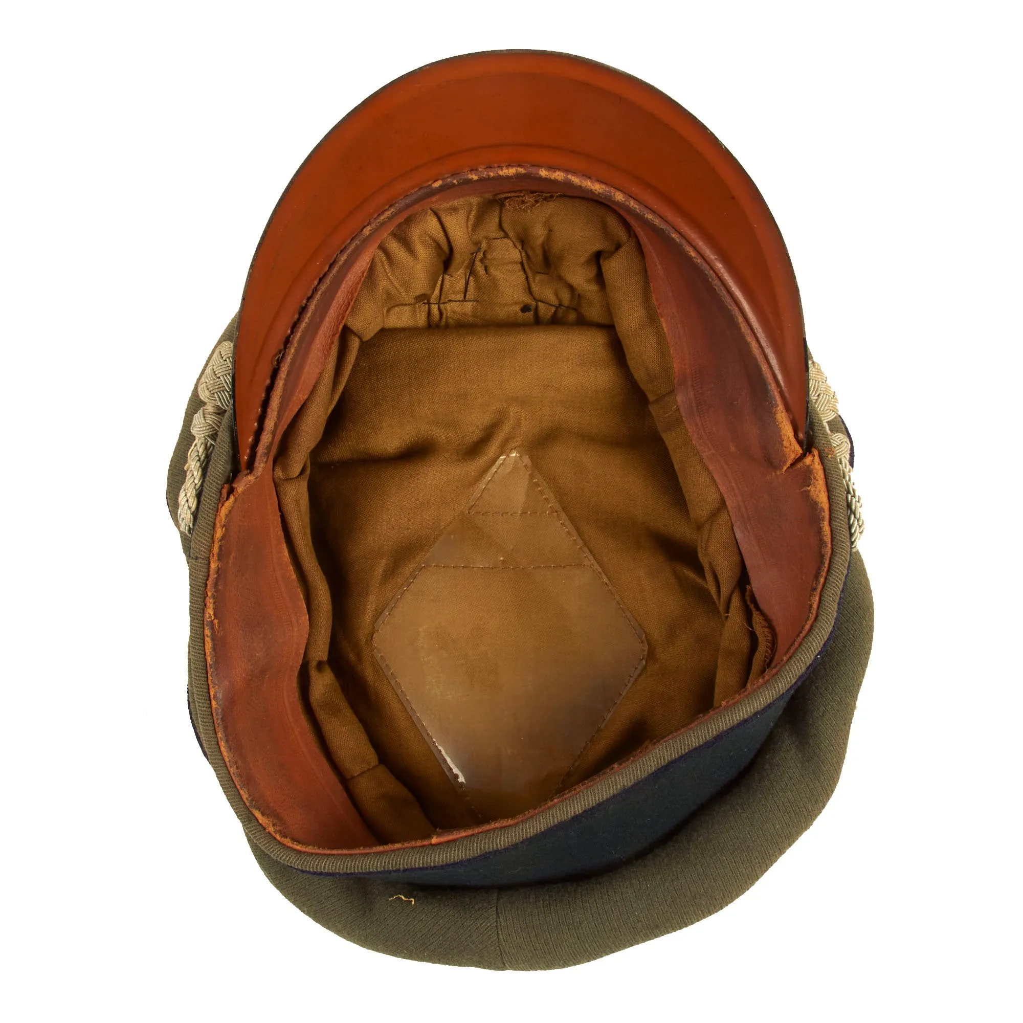 Original German WWII Heer Army Medical Officer Schirmmütze Visor Crush Cap with Embroidered Insignia