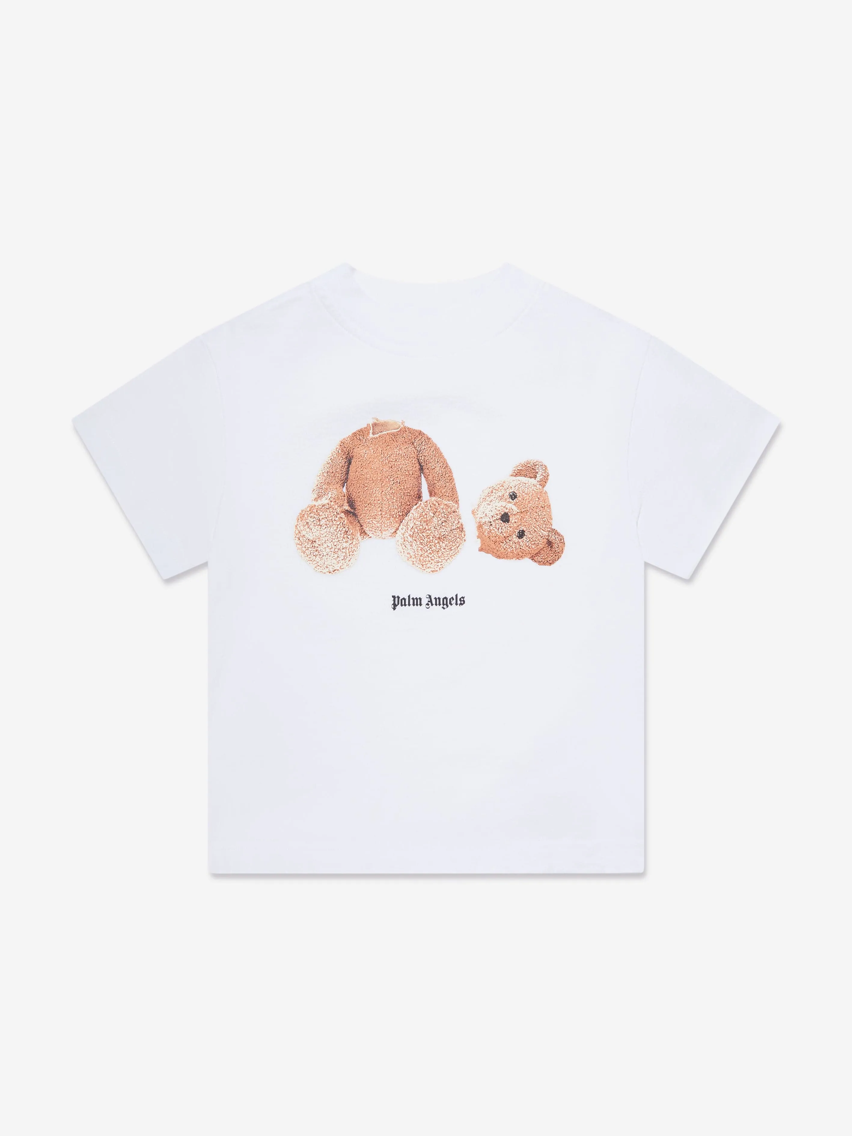 Palm Angels Kids Bear T-Shirt in White