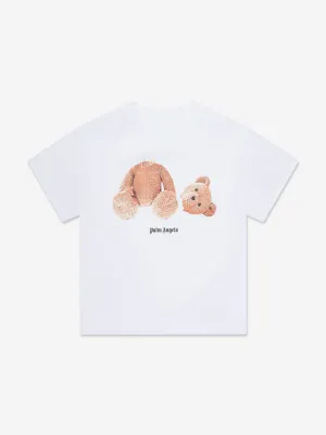 Palm Angels Kids Bear T-Shirt in White