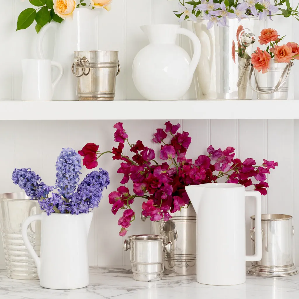Rectangular Handled Large Ceramic Pitcher