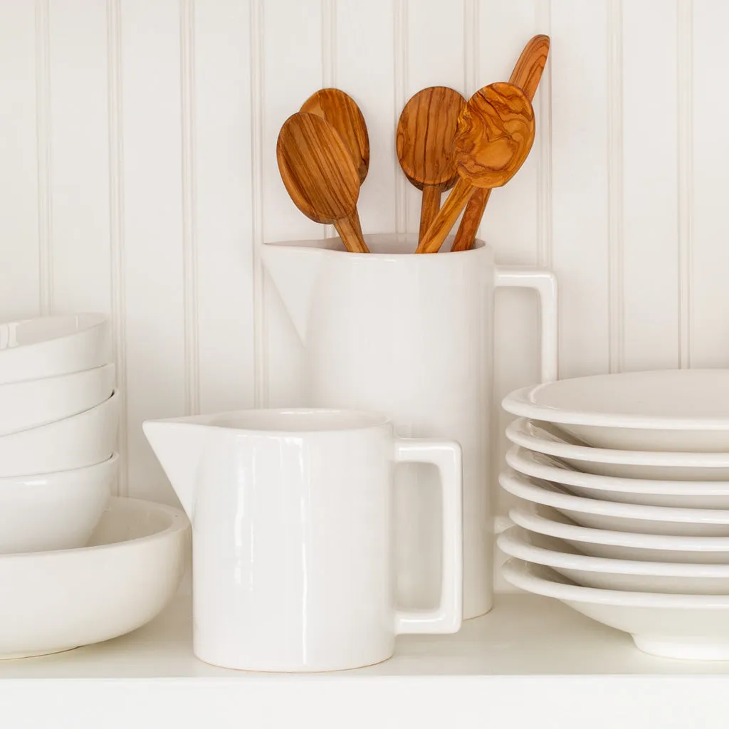 Rectangular Handled Large Ceramic Pitcher