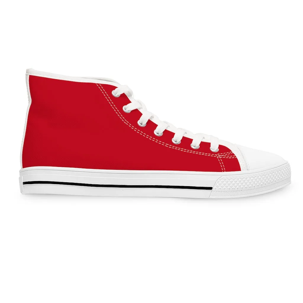 Red Women's High Top Sneakers
