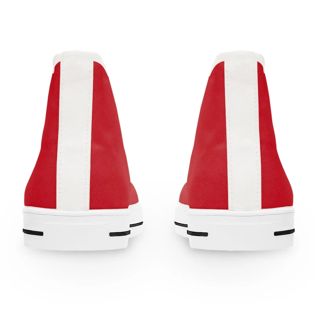 Red Women's High Top Sneakers