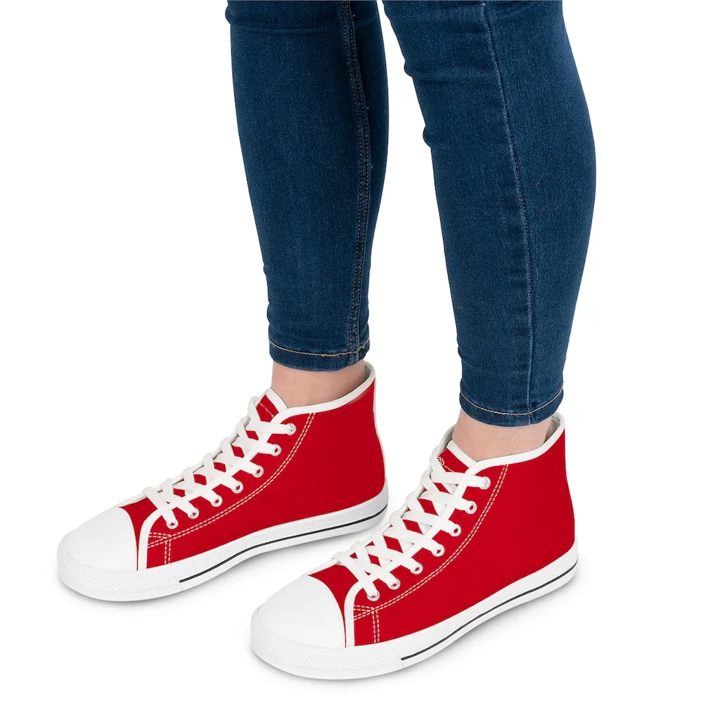 Red Women's High Top Sneakers
