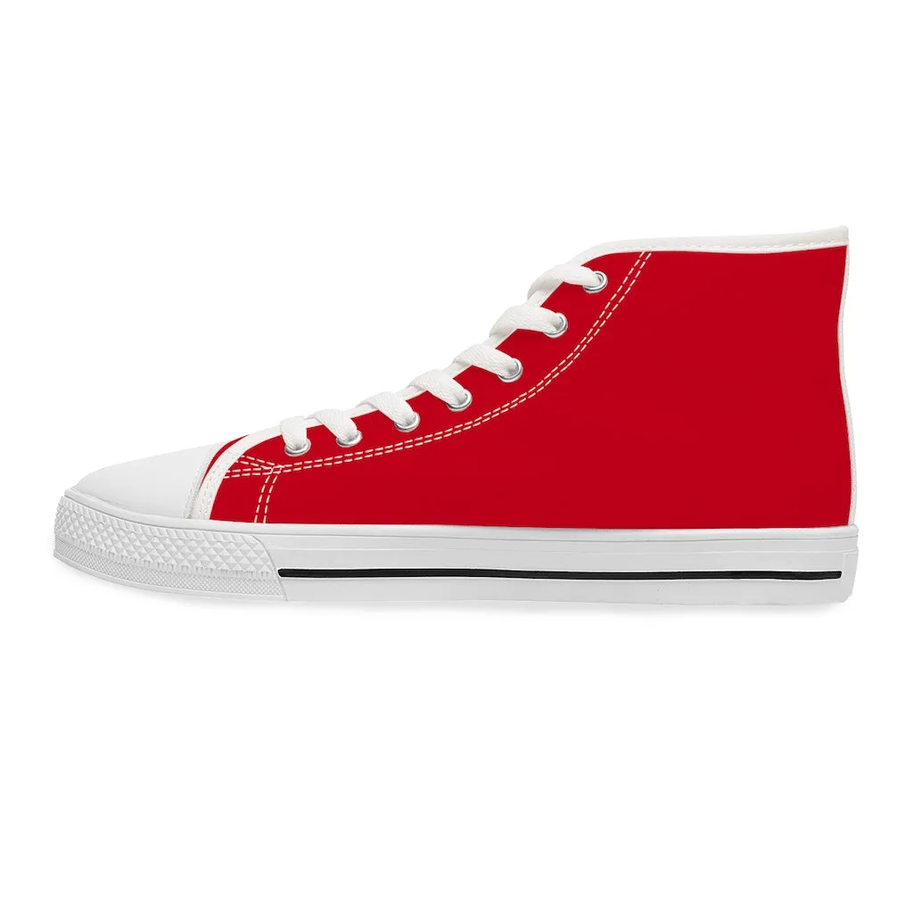Red Women's High Top Sneakers