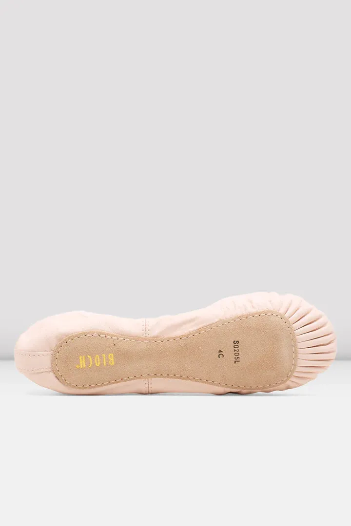 S0205T - Pink - Toddler Girls Dansoft Leather Ballet Shoe - Select Size