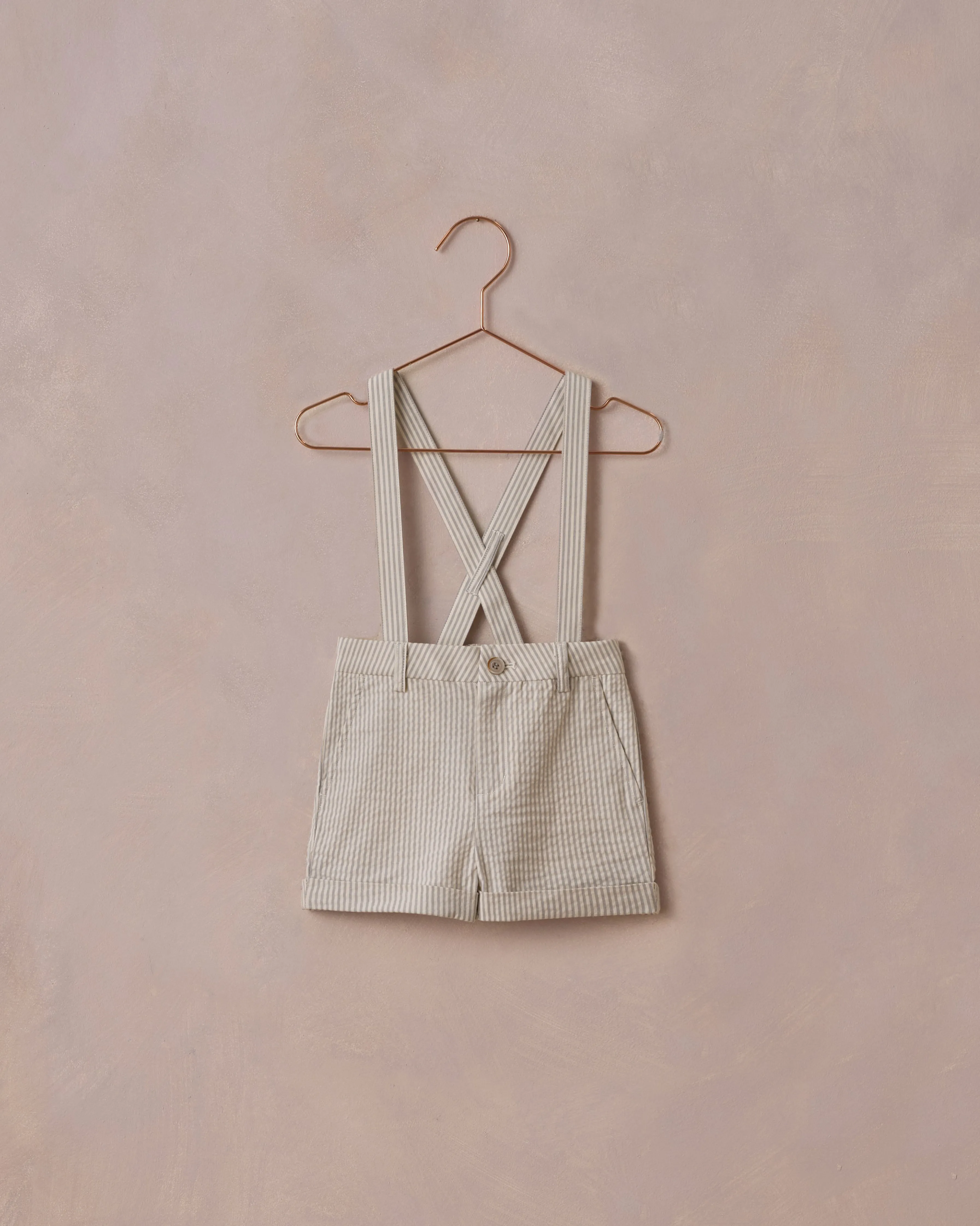 Suspender Short, Sage Stripe