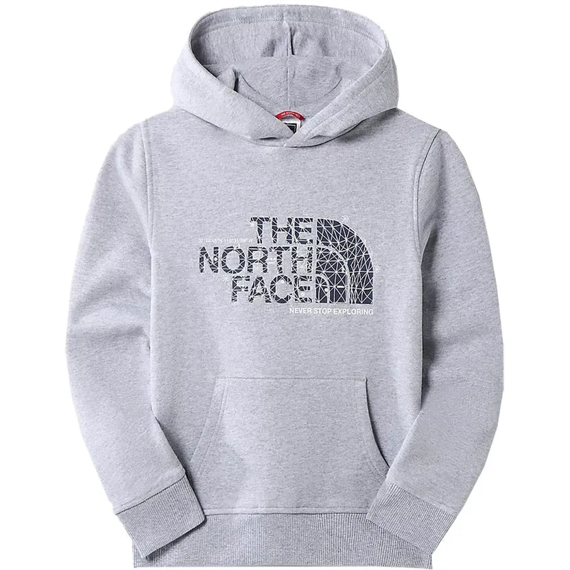 The North Face Kids Drew Peak Hoodie Light Grey Heather