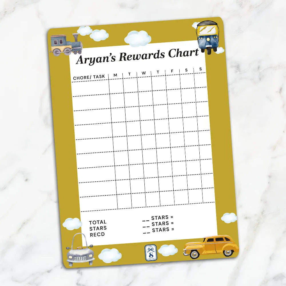 Transport Kids Reward Chart